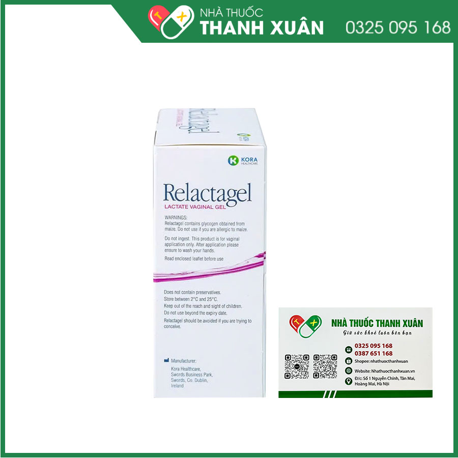 Relactagel hỗ trợ điều trị và ngăn ngừa viêm nhiễm, bổ sung lợi khuẩn âm đạo